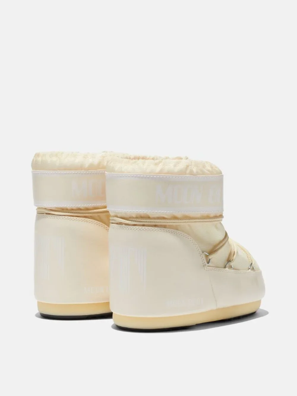 Moon Boot MB ICON LOW CREAM NYLON BOOTS NWT NEVER WORN Women's Size 7 - Picture 4 of 6